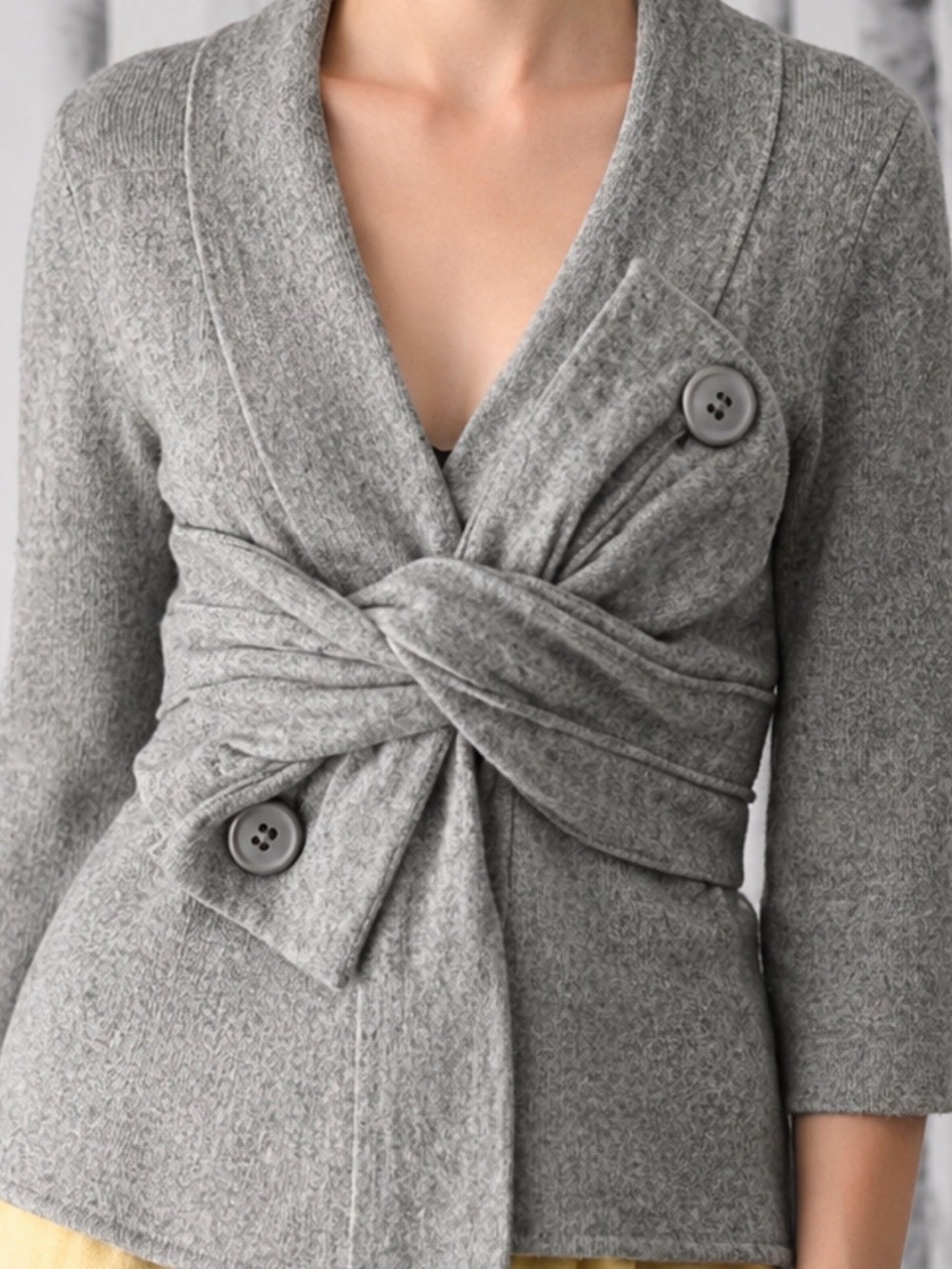 Anthropologie  - Robin Gray Wool Blend Wrap Cardigan Sweater Jacket  M